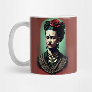 Frida's Gaze: Surreal Portrait Mug